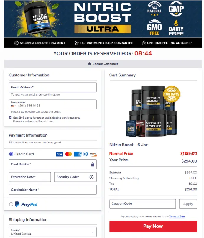 Nitric Boost Order Form